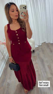 CECILIA TOP & PLEATED SKIRT SET